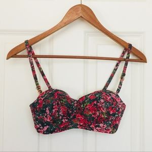 Lands' End Floral Bikini Top